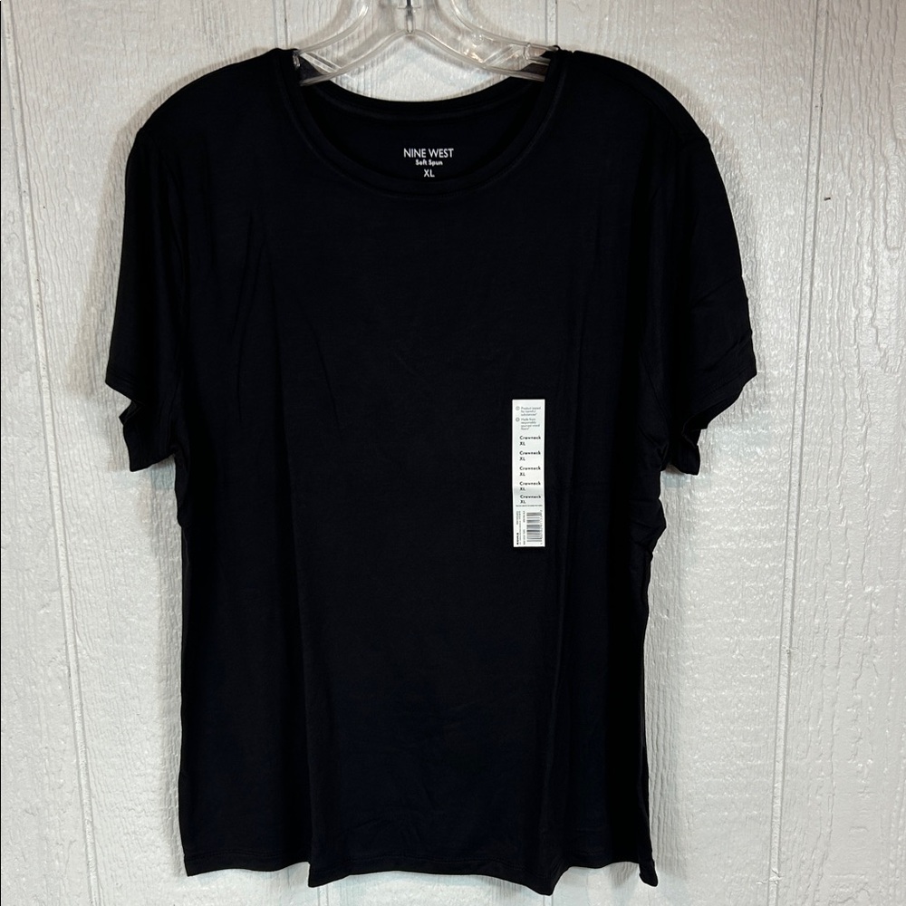 NEW Nine West Classic Black Short Sleeve Tee
